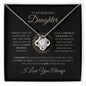 To My Beautiful Daughter Love Knot Necklace | Always Keep Me in Your Heart 💛😊