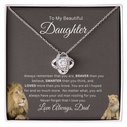 To My Daughter Love Knot Necklace | I'm Always Rooting for You ❤️