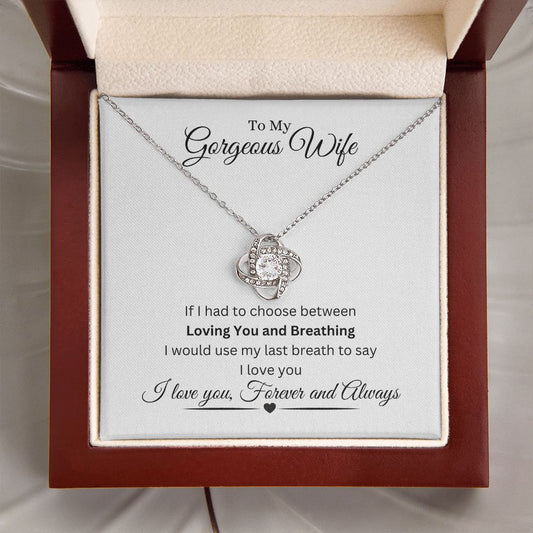 To My Wife Love Knot Necklace | I love you β€οΈβπ₯