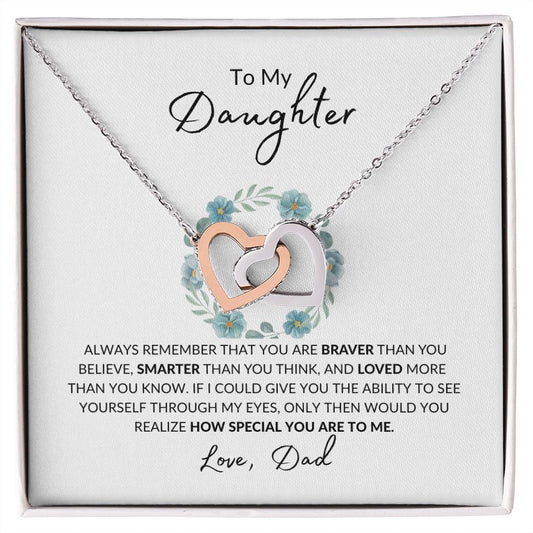 To My Daughter Interlocking Hearts Necklace | Special to Me 🔐