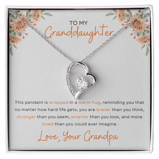 To My Granddaughter Forever Love Necklace | Wrapped in a Warm Hug 💖