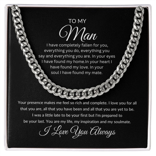 To My Man Cuban Link Chain | I Have Completely Fallen For You ☯️🖤