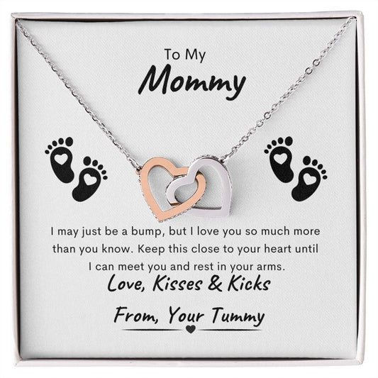 To My Mommy Interlocking Heart Necklace | Until I Can Meet You 👶🏽🤍