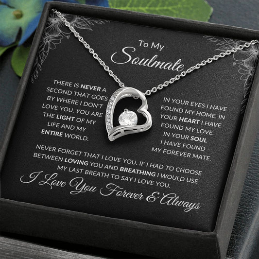 To My Soulmate Forever Love Necklace | Light of My Life 🖤☀️